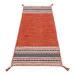 Tapis de couloir Kelim Azizi Coton - Orange - 80 x 400 cm