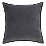 Coussin COTTON VELVET Coton / Polyester - Anthracite - 45 x 45 cm