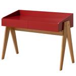 Bureau Romy massief eikenhout - Donkerrood - Breedte: 120 cm