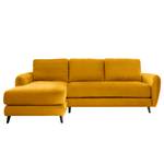 Ecksofa Tatan Microfaser Faria: Gelb - Longchair davorstehend links - Ohne Hocker