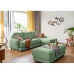 Ecksofa Tandil Webstoff Dolly: Mintgrün - Longchair davorstehend rechts - Ohne Hocker