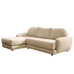 Hoekbank Tandil Geweven stof Dolly: Beige - Longchair vooraanzicht links - Zonder hocker