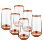 Longdrinkglas Patio (set van 6) transparant glas - Roségoud