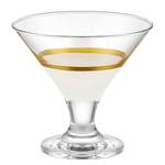 Martini-glas Penta (set van 6) transparant glas - wit/goudkleurig