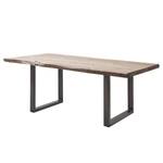 Plateau de table Calba 3,5 cm - Acacia - Largeur : 180 cm - Métal vintage - Forme en U