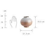 Vase LIVIA Terracotta - Blanc / Marron