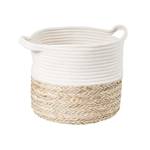 Panier COTTON BRAID Coton / Zostère - Naturel / Blanc - Diamètre : 29 cm