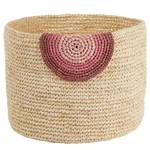 Panier ISALO V Raffia - Naturel / Rose