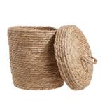 Panier avec couvercle RUSH ROPE Zostère - Naturel - Diamètre : 25 cm