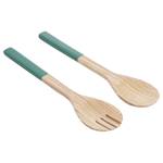 Couverts à salade BAMBOO (2 éléments) Bambou - Sauge - Vert turquoise