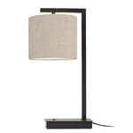 Lampe Boston Coton / Fer - 1 ampoule - Beige