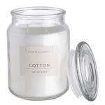 Duftkerze Cotton SCENTED CANDLE Klarglas / Wachs - Weiß