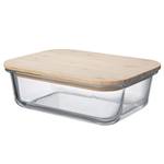 Lunchbox NATURALS Borosilikatglas / Bambus - Transparent / Natur - Fassungsvermögen: 1 L