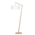 Lampadaire Andes I Bambou massif / Fer - 1 ampoule - Blanc
