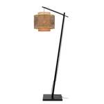 Lampada da terra Bhutan Massello di bambù / Ferro - 1 punto luce - Nero - Diametro: 40 cm