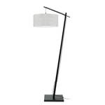 Lampadaire Andes II Bambou massif / Fer - 1 ampoule - Crème