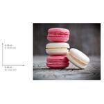 Glasrückwand Macarons Edelstahl / Bambus - Silber matt / Braun