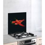 Pannello da cucina Hot Peperoni Multicolore - Vetro - 60 x 70 cm