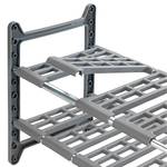 Scaffale per mobile sottolavello Flexi Grigio - Metallo - 80 x 39 x 28 cm