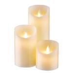 Set di 3 candele LED GLOWING FLAME Bianco crema