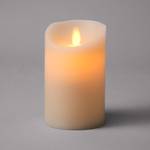 Bougie LED GLOWING FLAME Cire / Polypropylène - Crème - Hauteur : 13 cm