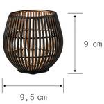 Waxinelichthouder YOKO II ijzer - zwart - Hoogte: 9 cm