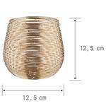 Teelichthalter TWINE LIGHT Eisen - Gold - Höhe: 13 cm