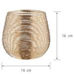 Bougeoir TWINE LIGHT Fer - Doré - Hauteur : 16 cm