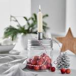 Kerzenhalter CANDLE JAR Glas / Weißblech - Silber