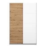 Schwebetürenschrank Subito pure Eiche Artisan Dekor / Weiß - Breite: 135 cm