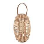 Laterne BAMBOO NIGHTS I Bambus / Glas - Beige - Höhe: 50 cm