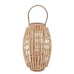 Laterne BAMBOO NIGHTS I Bambus / Glas - Beige - Höhe: 36 cm