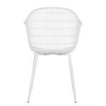 Chaise de jardin Shelly Fer / Polypropylène - Blanc