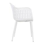 Chaise de jardin Shelly Fer / Polypropylène - Blanc