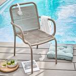 Chaise de jardin Loops Fer / Polypropylène - Gris