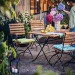 Tuinstoel PARKLIFE I FSC®-gecertificeerd acaciahout look/ijzer- zwart