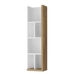 Open wandkast Lahntal hoogglans wit/gespleten eikenhouten look