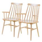 Chaises à accoudoirs Tara (lot de 2) Hévéa