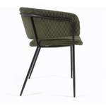 Chaises accoudoirs Vilhena IV (lot de 2) Velours côtelé - Vert olive foncé