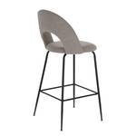 Chaises de bar Pignola (lot de 4) Tissu / Acier - Gris clair / Noir