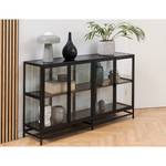 Dressoir Coogee IV glas/metaal - zwart