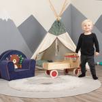Kindersessel Happy Blau - Kunststoff - Textil - 34 x 42 x 51 cm