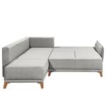 Ecksofa Rutherford II Webstoff Denga / Microfaser Laci: Silber / Anthrazit - Ottomane beidseitig montierbar