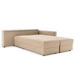 Ecksofa Looks II Webstoff Cody: Beige - Longchair davorstehend rechts