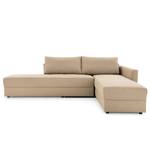 Ecksofa Looks II Webstoff Cody: Beige - Longchair davorstehend rechts