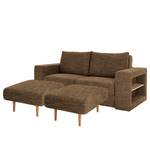 Sofa Looks V-2 (2-Sitzer) Webstoff Folmar: Braun - Breite: 212 cm