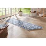 Tapis de couloir réversible Jardin Polypropylène - Bleu - 80 x 350 cm