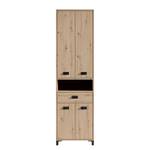 Hochschrank Vendooren Eiche Artisan Dekor / Schwarz