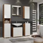 Set di mobili per il bagno Ciara III (3) Bianco lucido / Effetto rovere Artisan