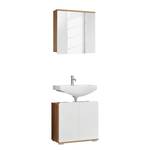 Salle de bain Ciara VI (2 éléments) Blanc brillant / Imitation chêne artisan